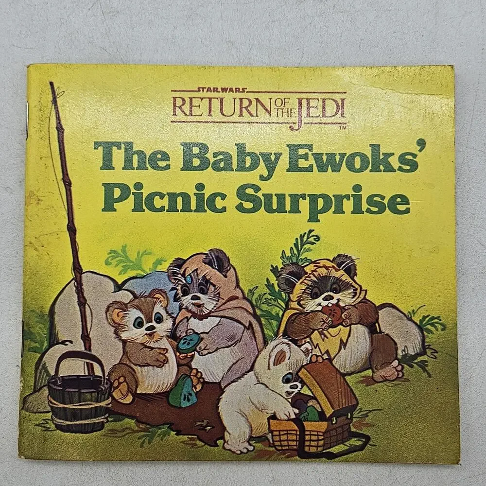 Vintage 1984 STAR WARS Return of The Jedi THE BABY EWOKS PICNIC SURPRISE Book